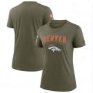 Women's Denver Broncos Olive 2022 Salute To Service Legend T Shirt