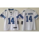 Women's Detroit Lions #14 Amon Ra St Brown Limited White 2024 Vapor Jersey