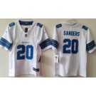 Women's Detroit Lions #20 Barry Sanders Limited White FUSE Vapor Jersey