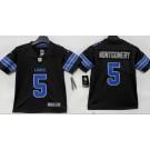 Women's Detroit Lions #5 David Montgomery Limited Black Vapor Jersey
