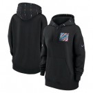 Women's Detroit Lions Black 2023 Crucial Catch Club Pullover Hoodie