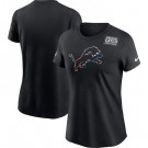 Women's Detroit Lions Black Crucial Catch Sideline Performance T Shirt