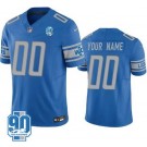 Women's Detroit Lions Customized Limited Blue 90th Season FUSE Vapor Jersey