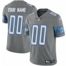 Women's Detroit Lions Customized Limited Gray Vapor Jersey