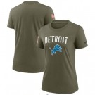 Women's Detroit Lions Olive 2022 Salute To Service Legend T Shirt