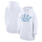 Women's Detroit Lions Starter White Half Ball Team Pullover Hoodie