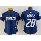 Women's Detroit Tigers #28 Javier Baez Navy 2024 City Connect Limited Jersey