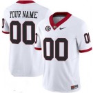 Women's Georgia Bulldogs Custom Limited White FUSE College Football Jersey