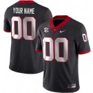 Women's Georgia Bulldogs Customized Limited Black 2023 College Football Jersey