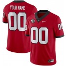Women's Georgia Bulldogs Customized Limited Red 2023 College Football Jersey