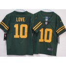 Women's Green Bay Packers #10 Jordan Love Limited Green Alternate Vapor Jersey