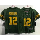 Women's Green Bay Packers #12 Aaron Rodgers Limited Green Alternate Vapor Jersey