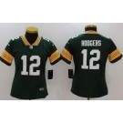 Women's Green Bay Packers #12 Aaron Rodgers Limited Green Vapor Untouchable Jersey