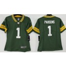 Women's Green Bay Packers #1 Micah Parsons Limited Green Vapor Jersey