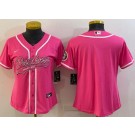 Women's Green Bay Packers Blank Limietd Pink Baseball Jersey