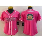Women's Green Bay Packers Blank Limietd Pink Team Logo Baseball Jersey