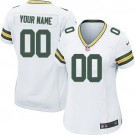 Women's Green Bay Packers Customized Game White Jersey