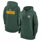 Women's Green Bay Packers Green Sideline Club Fleece Pullover Hoodie