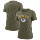 Women's Green Bay Packers Olive 2022 Salute To Service Legend T Shirt