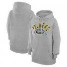 Women's Green Bay Packers Starter Gray Half Ball Team Pullover Hoodie