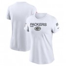 Women's Green Bay Packers White 2024 Salute To Service Legend Performance T Shirt