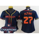 Women's Houston Astros #27 Jose Altuve Navy City 2022 World Series Champions Cool Base Jersey