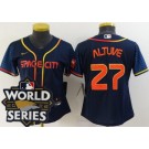 Women's Houston Astros #27 Jose Altuve Navy City 2022 World Series Cool Base Jersey