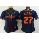 Women's Houston Astros #27 Jose Altuve Navy City Cool Base Jersey