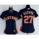 Women's Houston Astros #27 Jose Altuve Navy Cool Base Jersey