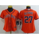 Women's Houston Astros #27 Jose Altuve Orange 2020 Cool Base Jersey
