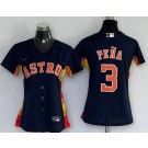 Women's Houston Astros #3 Jeremy Pena Navy Cool Base Jersey