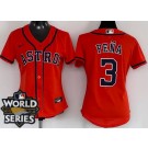 Women's Houston Astros #3 Jeremy Pena Orange 2022 World Series Cool Base Jersey