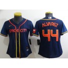 Women's Houston Astros #44 Yordan Alvarez Navy 2022 City Connect Cool Base Jersey