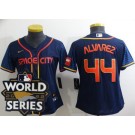 Women's Houston Astros #44 Yordan Alvarez Navy City 2022 World Series Cool Base Jersey