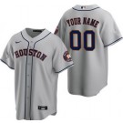 Women's Houston Astros Customized Gray Team Logo Cool Base Jersey