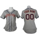 Women's Houston Astros Customized Grey Cool Base Jersey