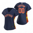 Women's Houston Astros Customized Navy Alternate 2020 Cool Base Jersey