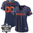 Women's Houston Astros Customized Navy City 2022 World Series Cool Base Jersey
