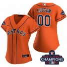 Women's Houston Astros Customized Orange 2022 World Series Champions Cool Base Jersey