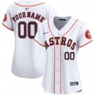 Women's Houston Astros Customized White Limited Jersey