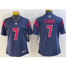 Women's Houston Texans #7 CJ Stroud White Limited Navy Rush Color Jersey