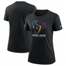 Women's Houston Texans Black 2024 Crucial Catch T Shirt