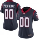 Women's Houston Texans Customized Limited Navy Vapor Untouchable Jersey