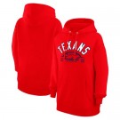 Women's Houston Texans Starter Red Half Ball Team Pullover Hoodie