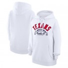 Women's Houston Texans Starter White Half Ball Team Pullover Hoodie