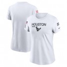 Women's Houston Texans White 2024 Salute To Service Legend Performance T Shirt