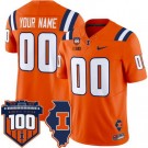 Women's Illinois Fighting Illini Custom Limited Orange FUSE College Football Jersey