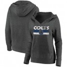 Women's Indianapolis Colts Charcoal First String V Neck Pullover Hoodie