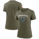 Women's Indianapolis Colts Olive 2022 Salute To Service Legend T Shirt