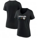 Women's Jacksonville Jaguars Black City Pride Team V Neck T Shirt